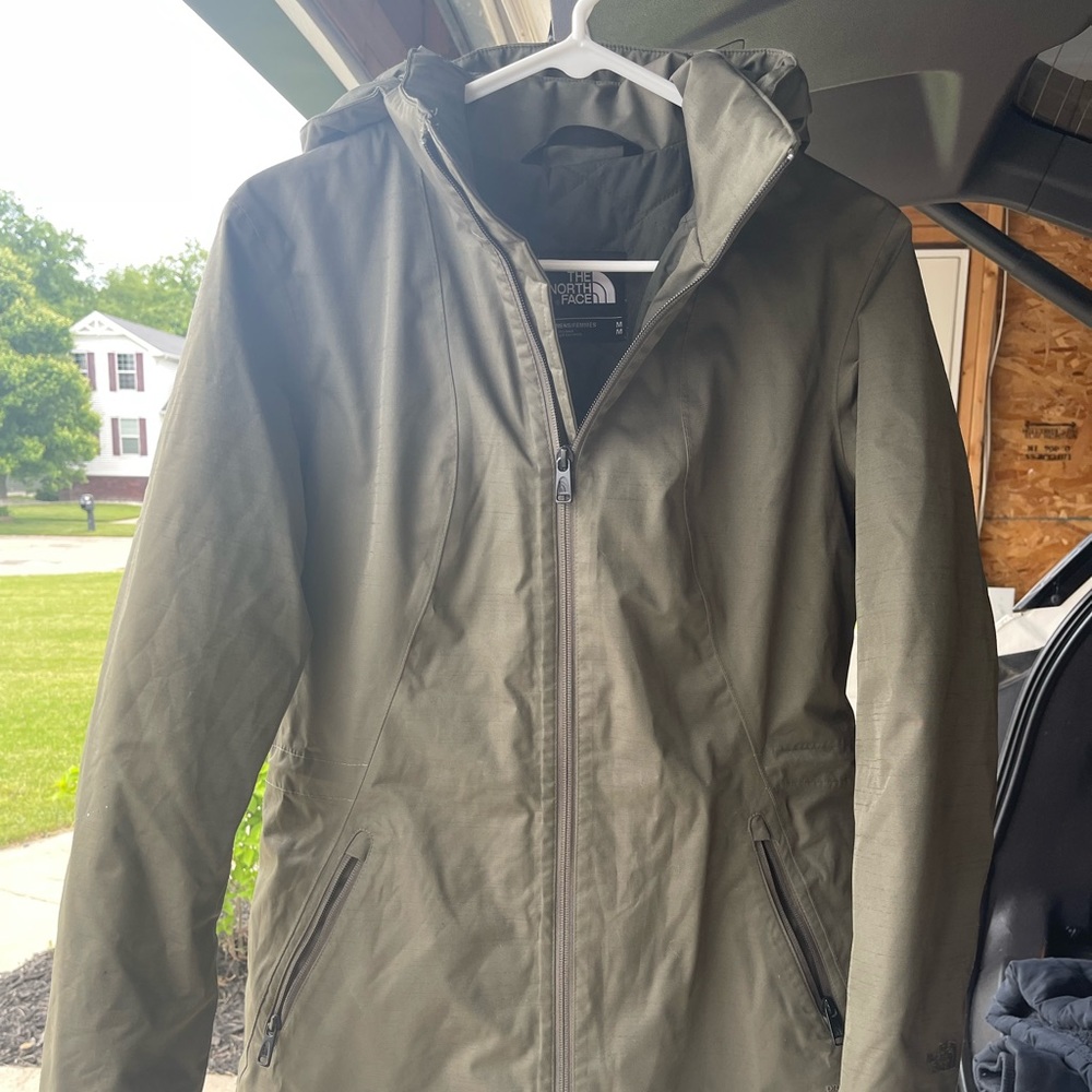 Green North Face Parka
